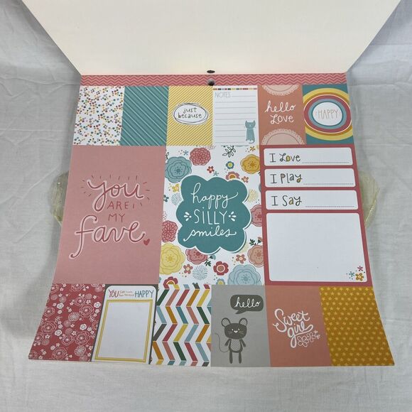 American Crafts Single-Sided Paper Pad 12"X12" Happy Silly Smiles 45 Pages - Picture 4 of 9